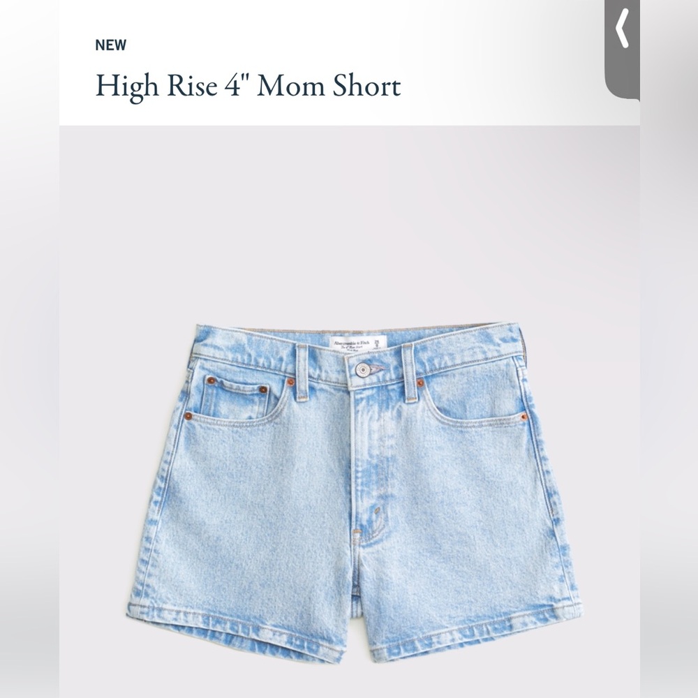 Abercrombie High Rise 4” Mom Shorts